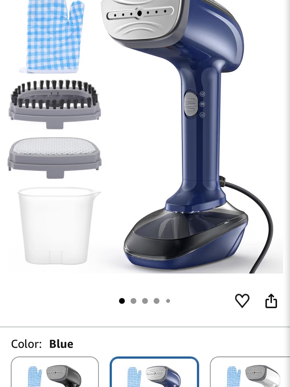 Handheld Fabric Steamer - Blue